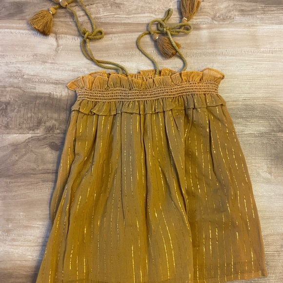 Louis & Louise Girls Outfit Set Size 6 top & skirt Brown Summer - Picture 3 of 4